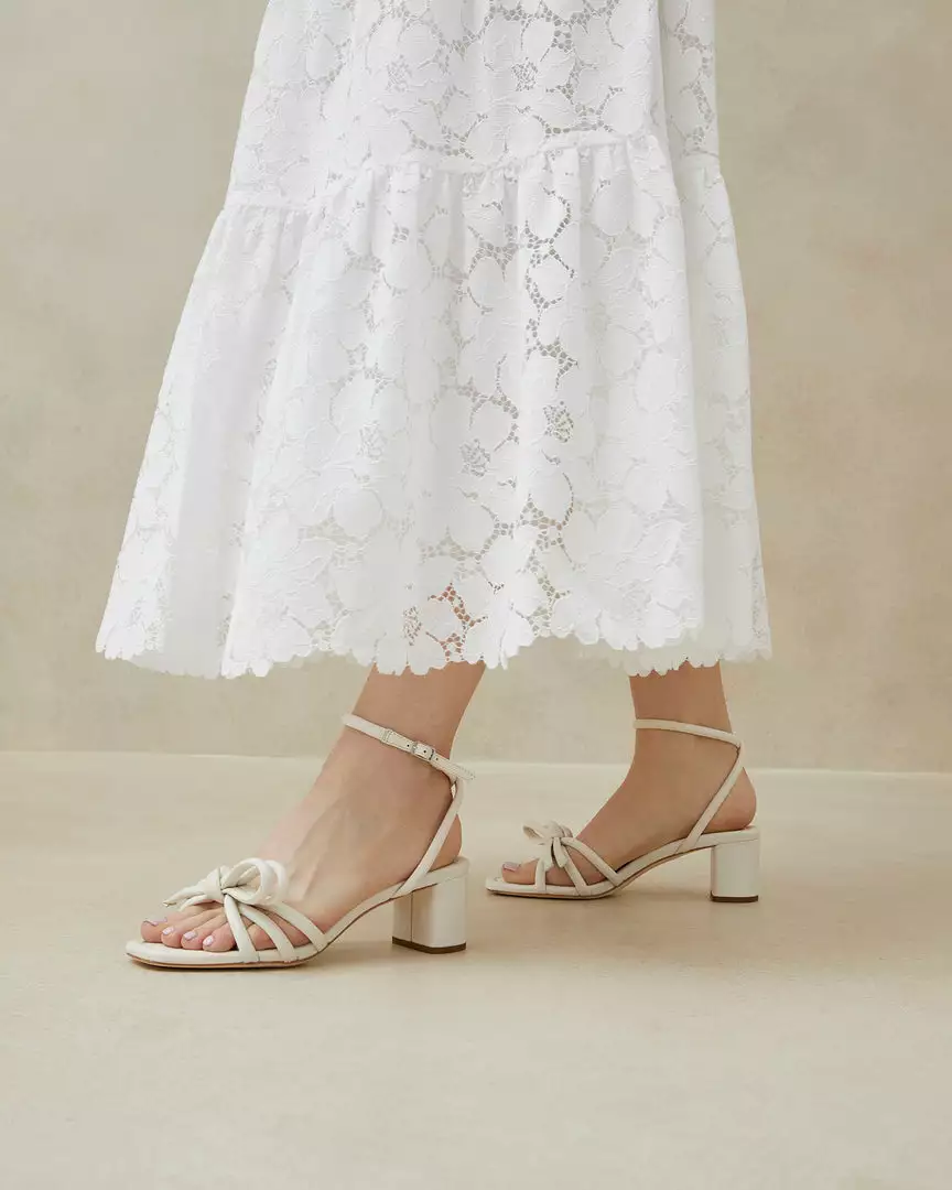 Loeffler Randall Mikel White Bow Mid-Heel Sandal New Arrivals 7 Loeffler Randall Mikel White Bow Mid-Heel Sandal New Arrivals