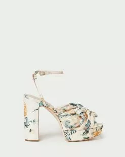 Loeffler Randall Natalia Nova Floral Platform Bow Heel