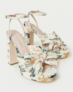 Loeffler Randall Natalia Nova Floral Platform Bow Heel