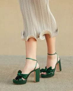 Loeffler Randall Natalia Emerald Platform Bow Heel
