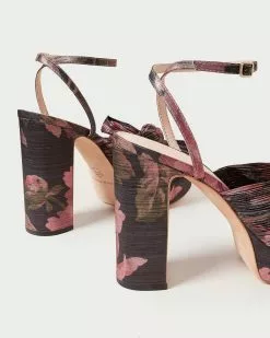 Loeffler Randall Pleats Natalia Floral Platform Bow Heel