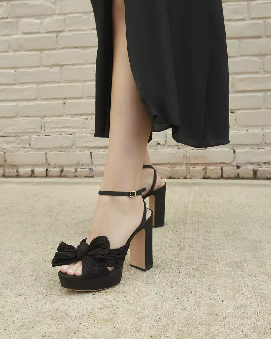 Loeffler Randall Natalia Black Platform Bow Heel 7 Loeffler Randall Natalia Black Platform Bow Heel