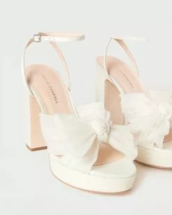 Loeffler Randall Pleats Natalia Pearl Platform Bow Heel