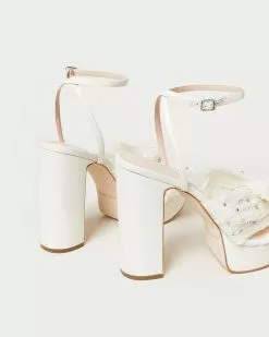 Loeffler Randall Pleats Natalia Pearl Rhinestone Platform Bow Heel
