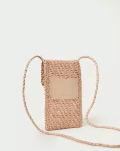 Loeffler Randall Nora Natural Woven Phone Crossbody