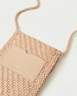 Loeffler Randall Nora Natural Woven Phone Crossbody