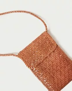 Loeffler Randall Nora Timber Woven Phone Crossbody