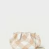 Loeffler Randall New Arrivals Nyla Tan/Cream Woven Clutch