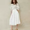 Loeffler Randall Octavia Ivory Midi Skirt