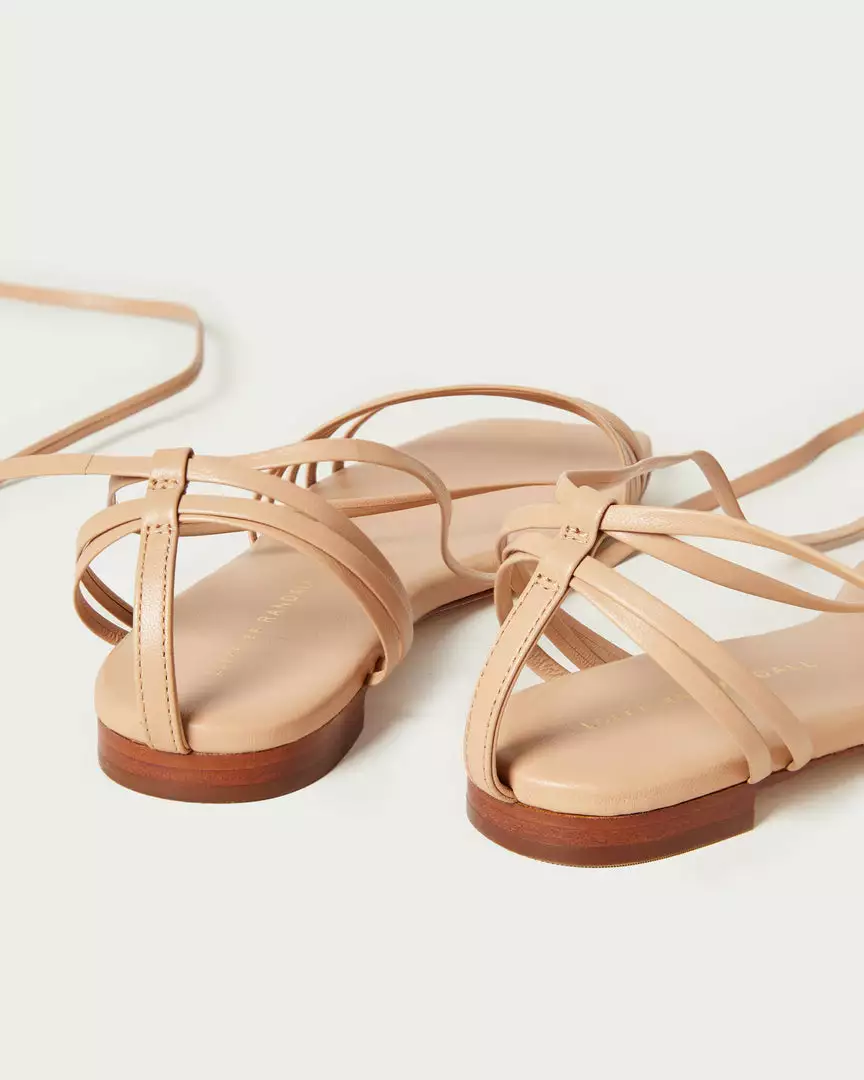 Loeffler Randall Peggy Dune Strappy Wrap Sandal 6 Loeffler Randall Peggy Dune Strappy Wrap Sandal