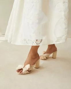 Loeffler Randall Penny Almond Pleated Bow Heel