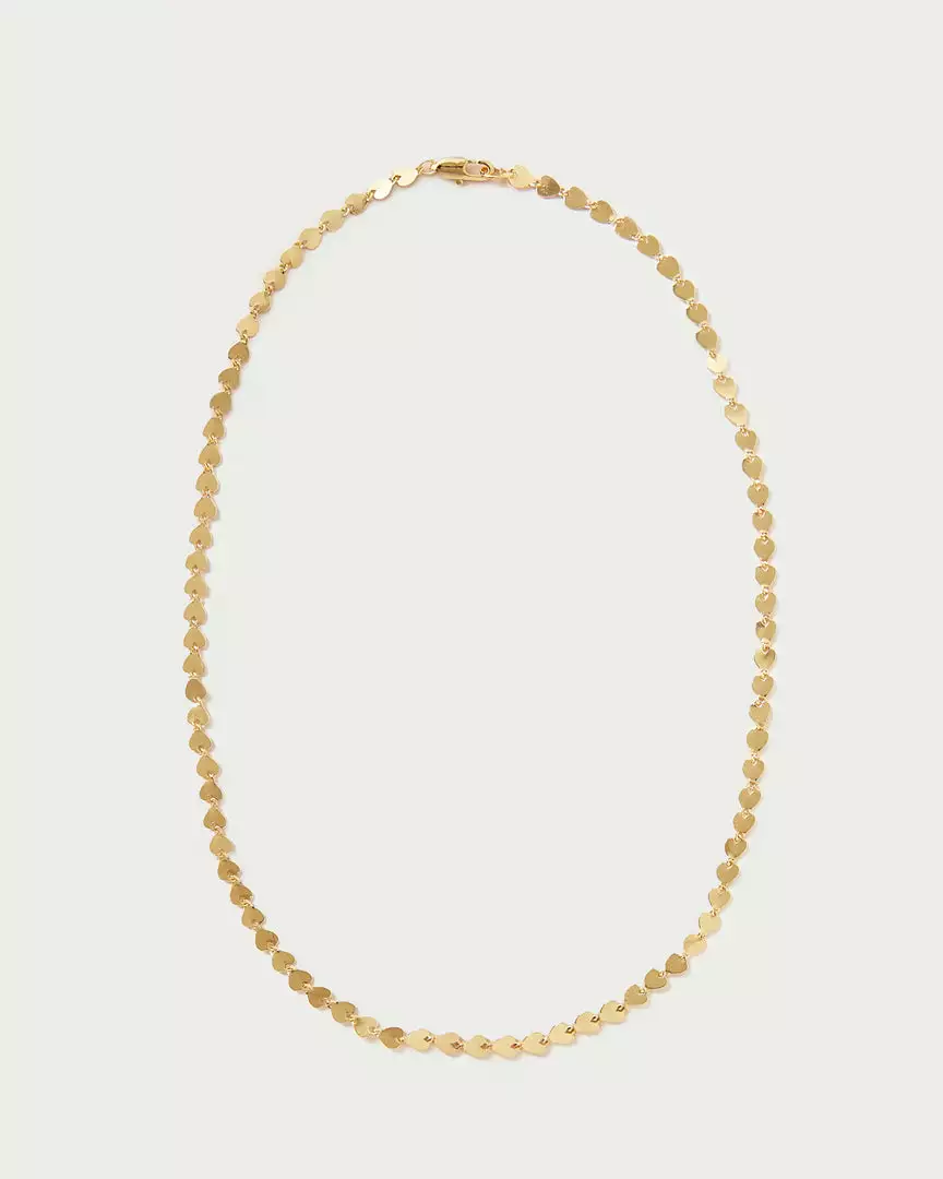 Loeffler Randall Percy Gold Heart Link Necklace 3 Loeffler Randall Percy Gold Heart Link Necklace