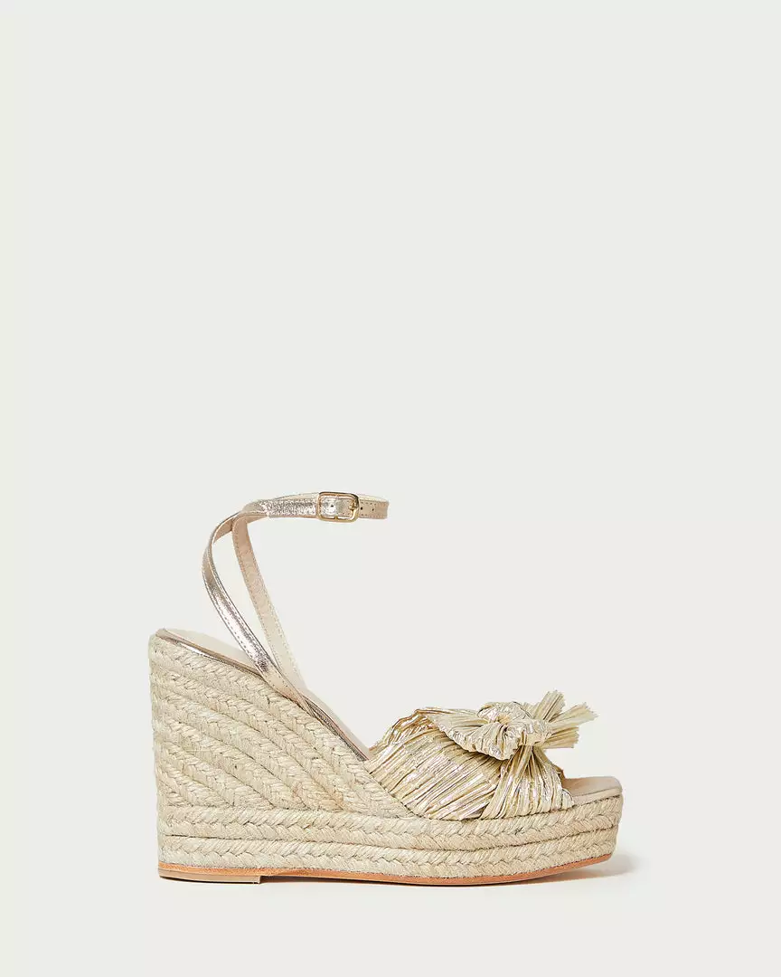 Loeffler Randall Peri Gold Pleated Wedge Espadrille New Arrivals 4 Loeffler Randall Peri Gold Pleated Wedge Espadrille New Arrivals