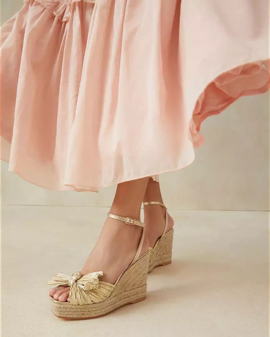 Loeffler Randall Peri Gold Pleated Wedge Espadrille New Arrivals 7 Loeffler Randall Peri Gold Pleated Wedge Espadrille New Arrivals