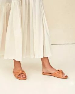 Loeffler Randall Polly Caramel Puffy Knot Sandal New Arrivals