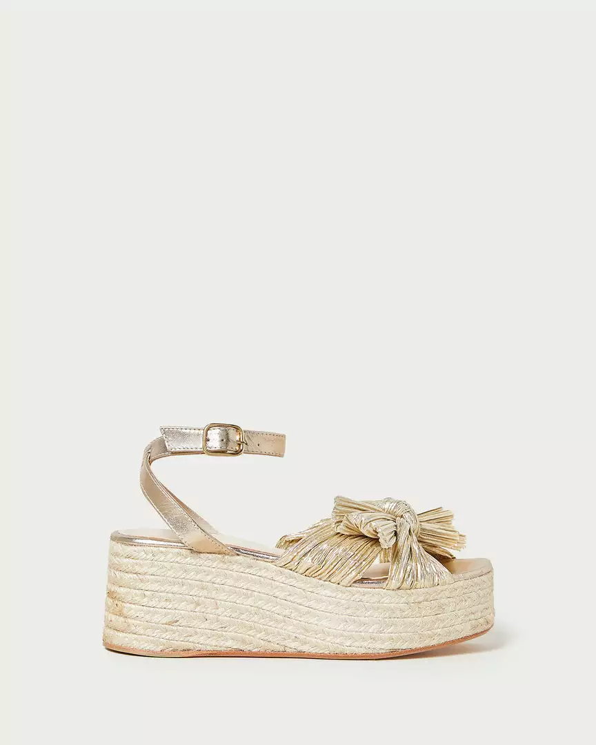Loeffler Randall Posey Gold Pleated Flatform Espadrille 4 Loeffler Randall Posey Gold Pleated Flatform Espadrille