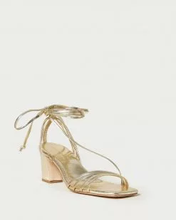 Loeffler Randall Prisca Champagne Strappy Wrap Heel New Arrivals