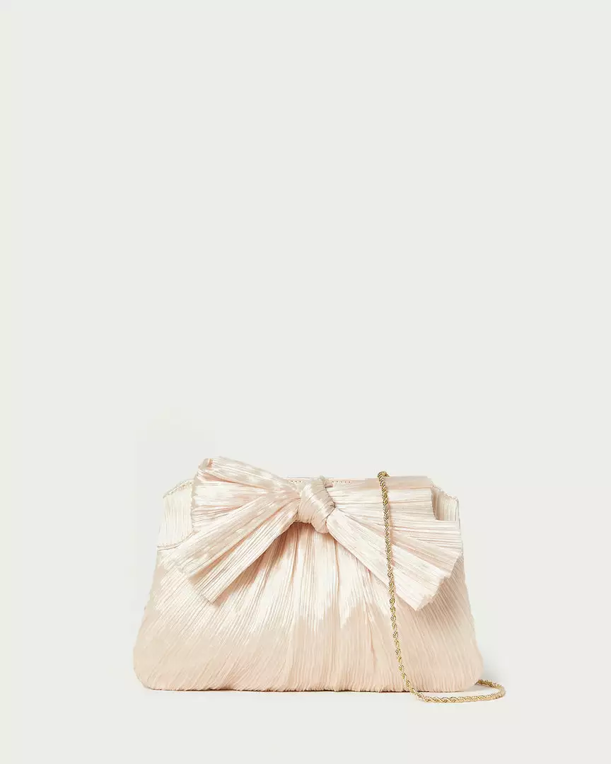 Loeffler Randall Pleats Rayne Almond Bow Clutch 3 Loeffler Randall Pleats Rayne Almond Bow Clutch