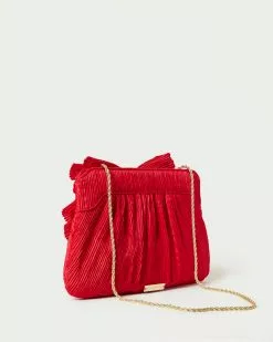 Loeffler Randall Rayne Red Bow Clutch