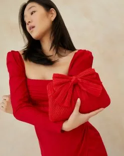 Loeffler Randall Rayne Red Bow Clutch 11 Loeffler Randall Rayne Red Bow Clutch