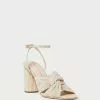 Loeffler Randall Reed Cream Sparkle Pleated Twist Heel Pleats 2 Loeffler Randall Reed Cream Sparkle Pleated Twist Heel Pleats
