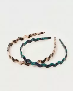Loeffler Randall New Arrivals Rhona Tortoise/Forest Headband Set