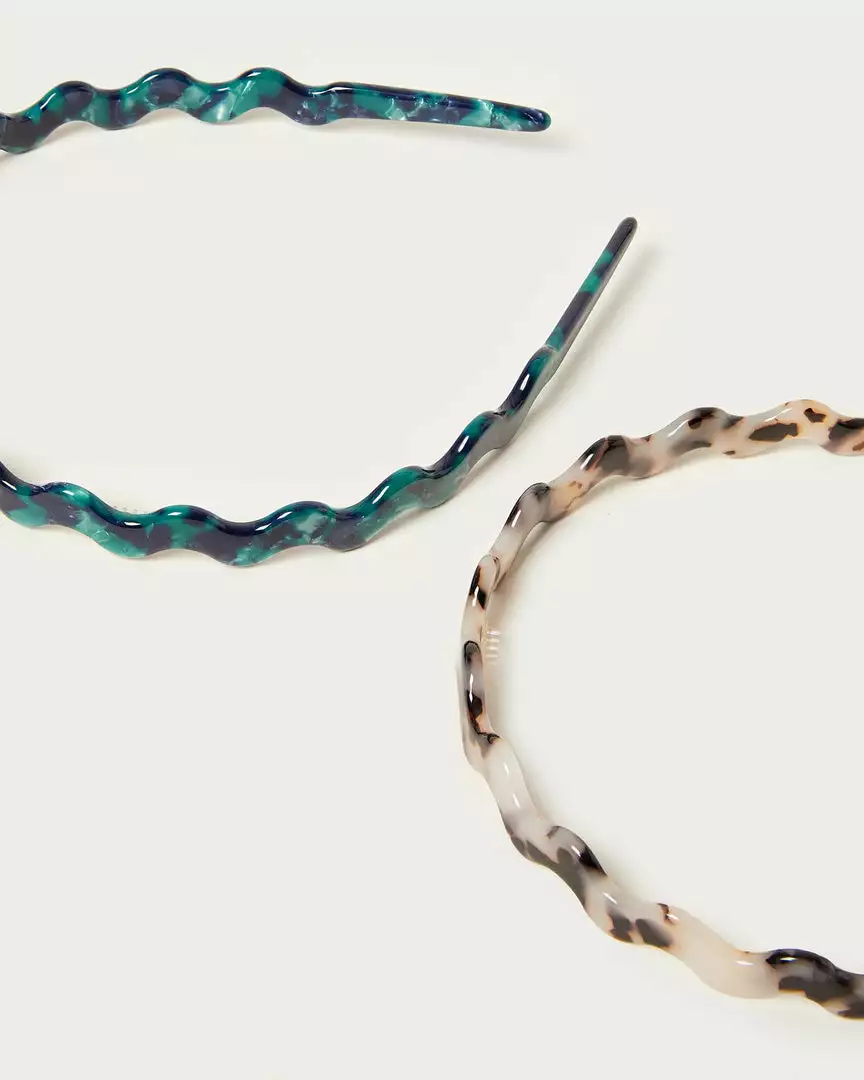 Loeffler Randall New Arrivals Rhona Tortoise/Forest Headband Set 4 Loeffler Randall New Arrivals Rhona Tortoise/Forest Headband Set