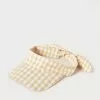Loeffler Randall Rhonda Hay Gingham Bow Visor New Arrivals