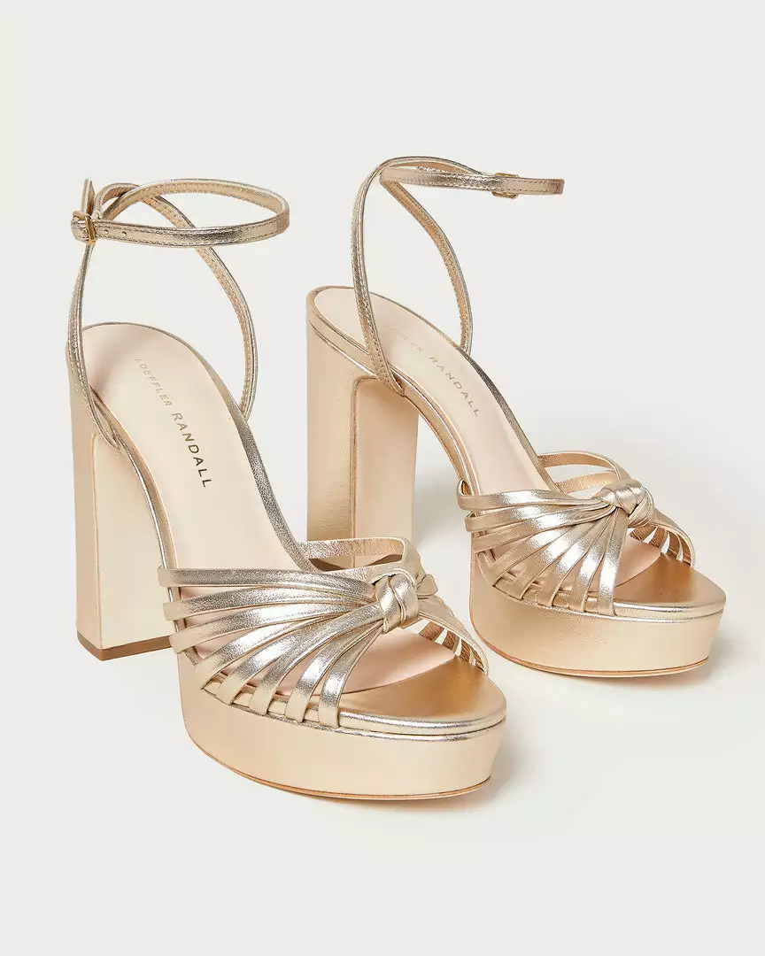 Loeffler Randall New Arrivals Rivka Champagne Knot Platform Sandal 5 Loeffler Randall New Arrivals Rivka Champagne Knot Platform Sandal