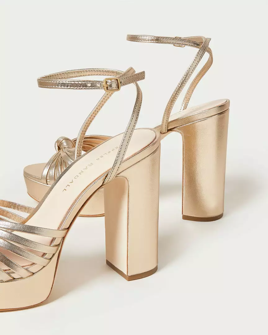 Loeffler Randall New Arrivals Rivka Champagne Knot Platform Sandal 6 Loeffler Randall New Arrivals Rivka Champagne Knot Platform Sandal