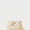 Loeffler Randall Rochelle Platinum Mini Bow Clutch Pleats