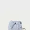 Loeffler Randall Pleats Rochelle Blue Mini Bow Clutch 2 Loeffler Randall Pleats Rochelle Blue Mini Bow Clutch