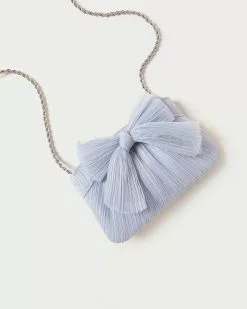 Loeffler Randall Pleats Rochelle Blue Mini Bow Clutch 9 Loeffler Randall Pleats Rochelle Blue Mini Bow Clutch