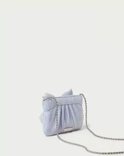 Loeffler Randall Pleats Rochelle Blue Mini Bow Clutch 10 Loeffler Randall Pleats Rochelle Blue Mini Bow Clutch