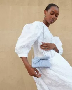 Loeffler Randall Pleats Rochelle Blue Mini Bow Clutch 11 Loeffler Randall Pleats Rochelle Blue Mini Bow Clutch