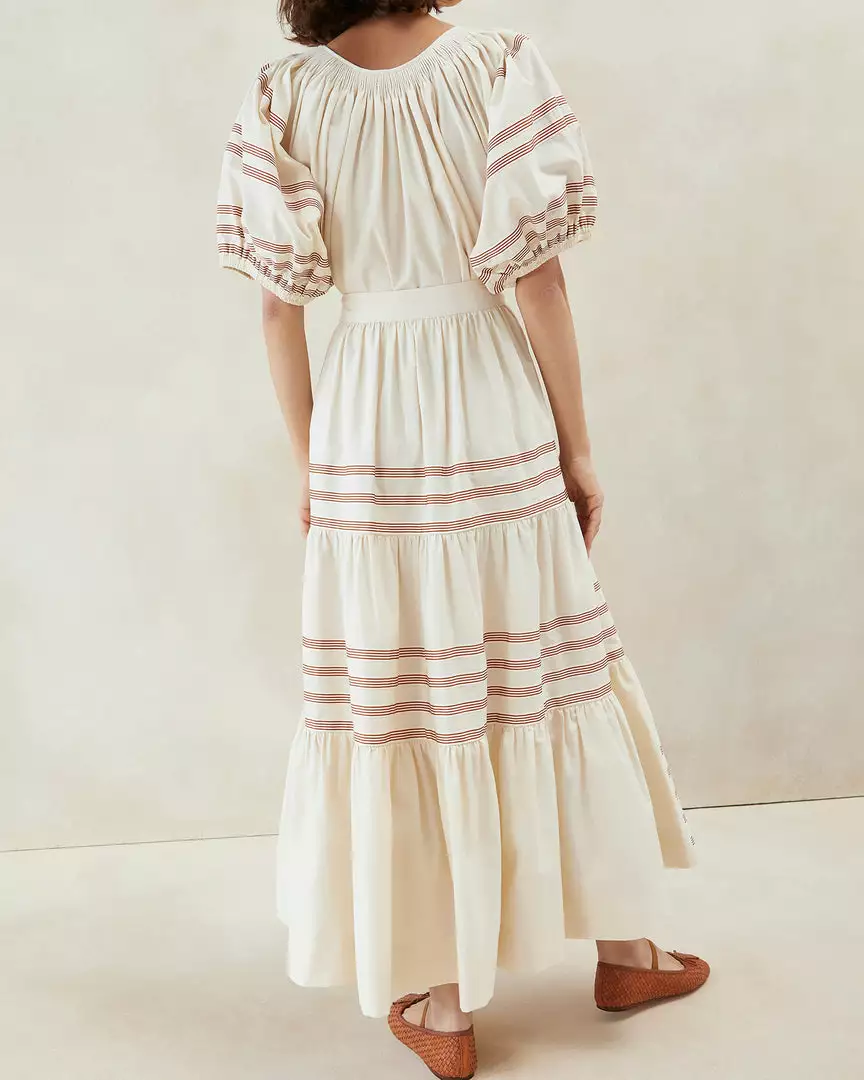 Loeffler Randall Romily Cream Tiered Skirt New Arrivals 5 Loeffler Randall Romily Cream Tiered Skirt New Arrivals