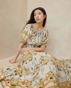 Loeffler Randall Romily Nova Floral Tiered Skirt New Arrivals