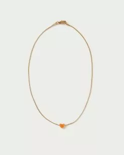 Loeffler Randall New Arrivals Rosemary Pink Stone Heart Necklace