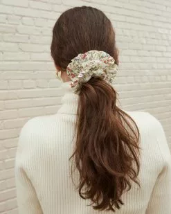 Loeffler Randall Sale Shelby Romance Floral Pleated Scrunchie