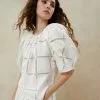 Loeffler Randall Silas Ivory Embroidered Blouse