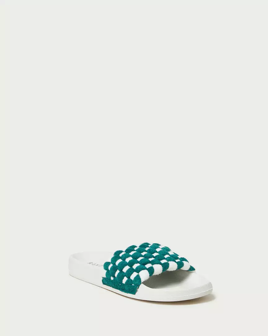 Loeffler Randall Sonnie Green/Cream Woven Sandal 3 Loeffler Randall Sonnie Green/Cream Woven Sandal