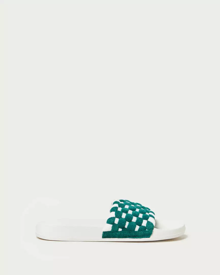 Loeffler Randall Sonnie Green/Cream Woven Sandal 4 Loeffler Randall Sonnie Green/Cream Woven Sandal