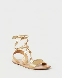 Loeffler Randall Starla Gold Ankle Wrap Sandal Best Sellers