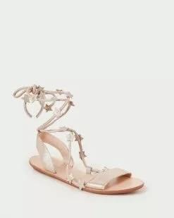Loeffler Randall Starla Cappuccino Ankle Wrap Sandal