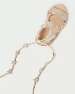 Loeffler Randall Starla Cappuccino Ankle Wrap Sandal