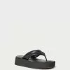 Loeffler Randall Teddy Black Platform Thong Sandal New Arrivals
