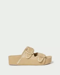 Loeffler Randall Theo Bisque/Cream Footbed Sandal