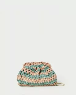 Loeffler Randall Willa Green/Pink Mini Pouch