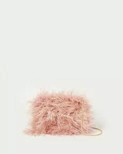 Loeffler Randall Zahara Blush Mini Feather Pouch New Arrivals
