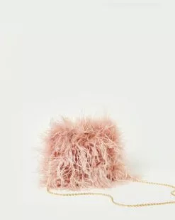 Loeffler Randall Zahara Blush Mini Feather Pouch New Arrivals